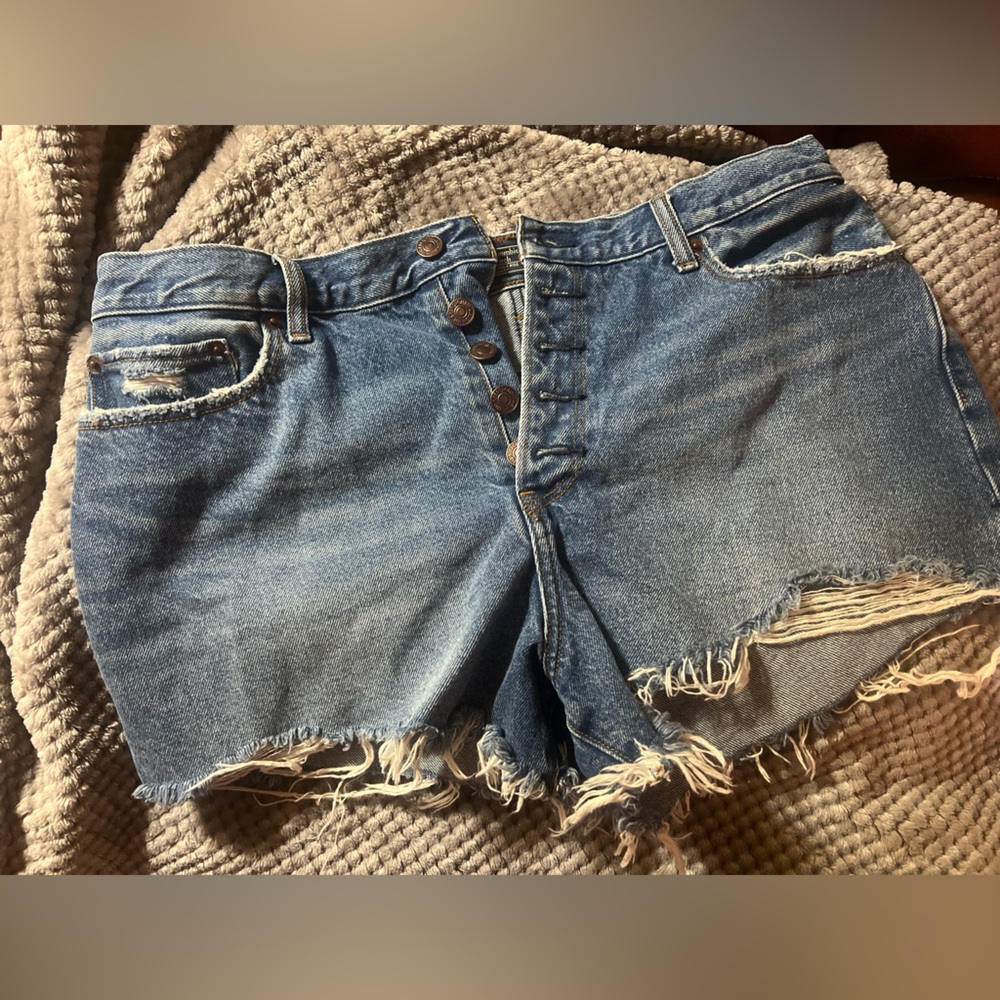 Abercrombie & Fitch Blue Denim Shorts